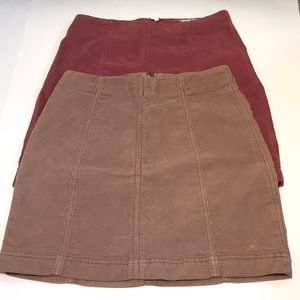 🛍BUNDLE Free People Corduroy Skirts